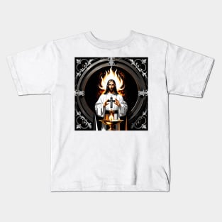 Jesus Christ is the living flame of my life Kids T-Shirt